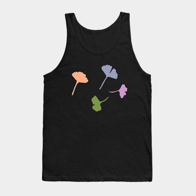 Ginkgo pattern Tank Top by Slownessi